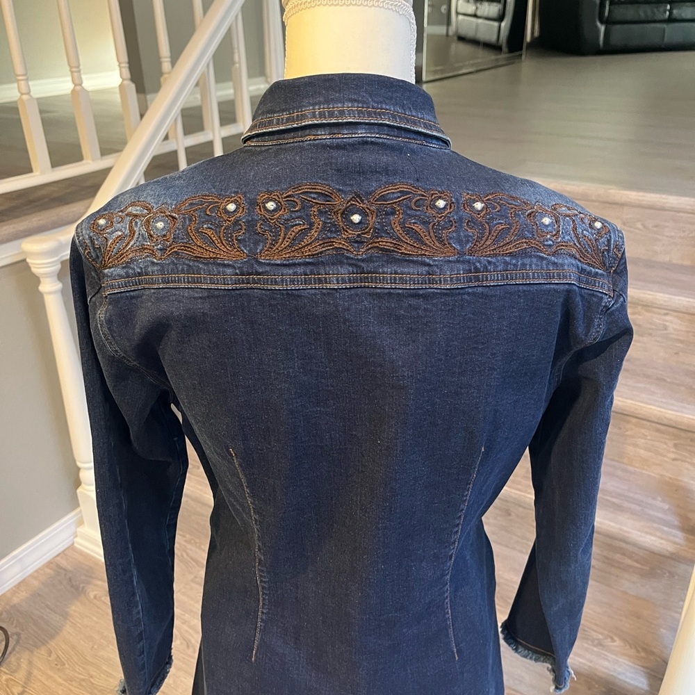 Denim & Suede Dress - Picture 6 of 10